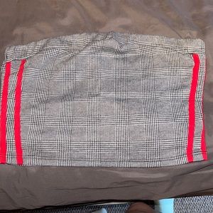 red striped tube top